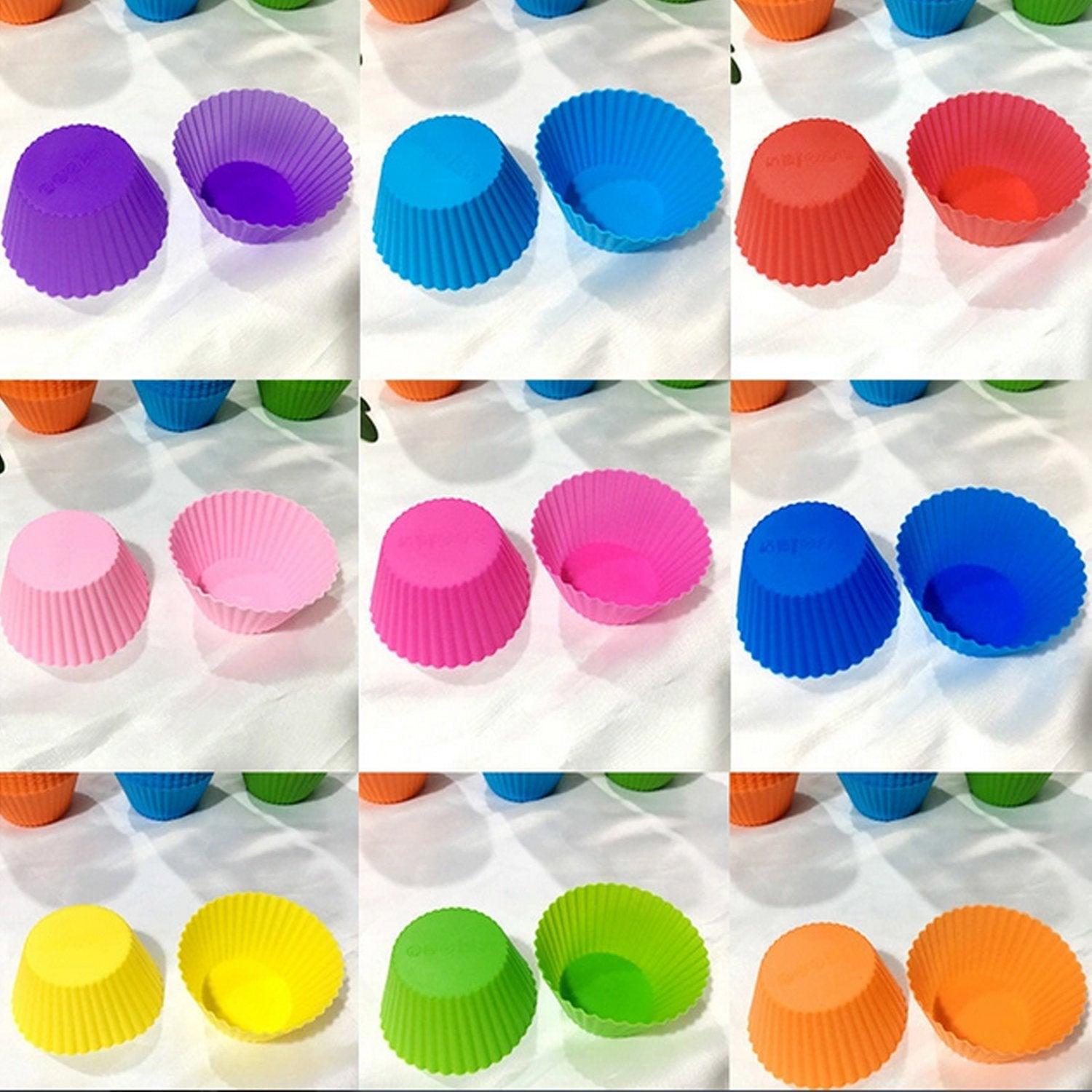 Silicone cupcake molds for baking and soap making Silicone cupcake molds for baking and soap making